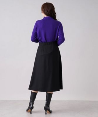 グレンチェック切替フレアスカート【Ｌｅｉｌｉａｎ　ＷＨＩＴＥ　ＬＡＢＥＬ】