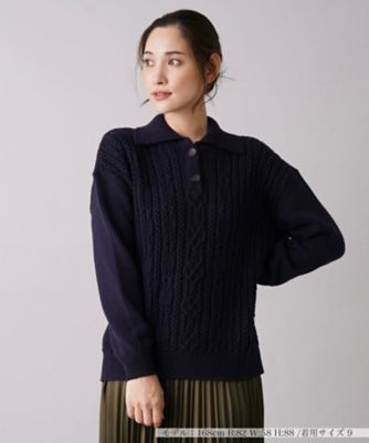 ＜Leilian (Women)＞編地切替ニットプルオーバー