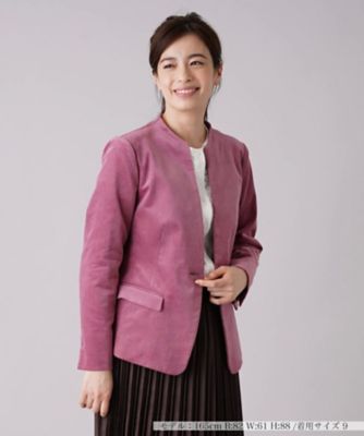 ＜Leilian (Women)＞コーデュロイノーカラージャケット【ＲＥＧＧＩＡＮＩ】