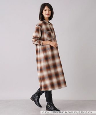 オンブレチェックシャツワンピース | Leilian (Women)/レリアン | 三越