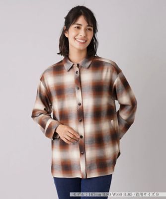 ＜Leilian (Women)＞オンブレチェックオーバーシャツ