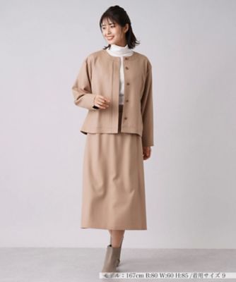 比翼ノーカラージャケット【my perfect wardrobe