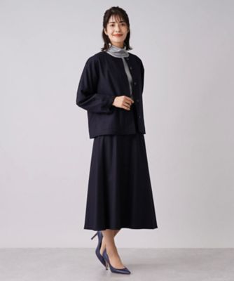 比翼ノーカラージャケット【my perfect wardrobe