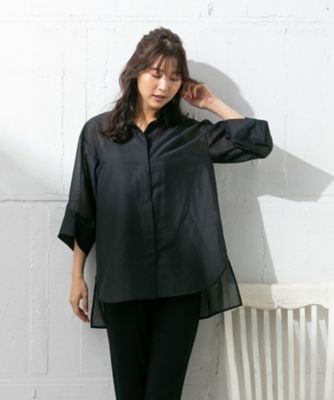 ＜Leilian (Women)＞比翼シアーブラウス