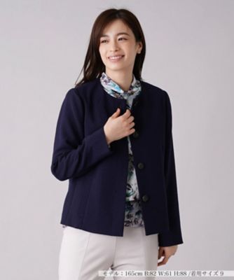 ＜Leilian (Women)＞ノーカラージャケット【ＲＯＣＨＡＳ　Ｐｒｅｍｉｅｒｅ】