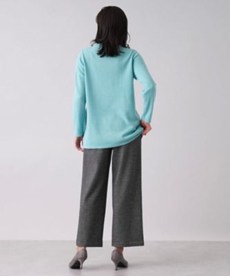 【あったか素材】ウエストゴムワイドパンツ