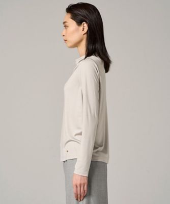 【先行販売】ウォッシャブシルク長袖カットソー