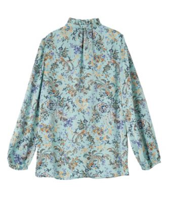 Leilian ボタニカルアート柄トップス 大きいサイズ13+ 日本製 ボタニカル柄ブラウス【ERICA】 | Leilian (Women
