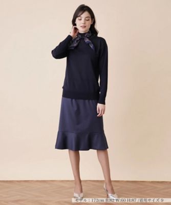 Leilian / レリアン ラメニット切替ハイネックプルオーバー レリアン Leilian ラメニット切替ハイネックプルオーバー