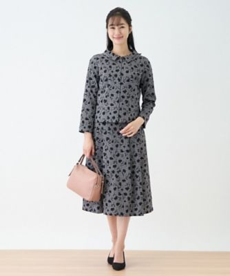 ＜Leilian (Women)＞フラワーチェック柄スーツ【セレモニー】