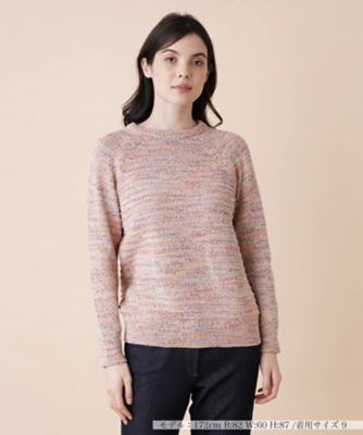 ＜Leilian (Women)＞ミックスカラークルーネックニットプルオーバー