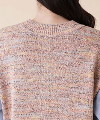 Leilian / レリアン レイヤード風ニットプルオーバー レイヤード風ニットプルオーバー | Leilian (Women)/レリアン