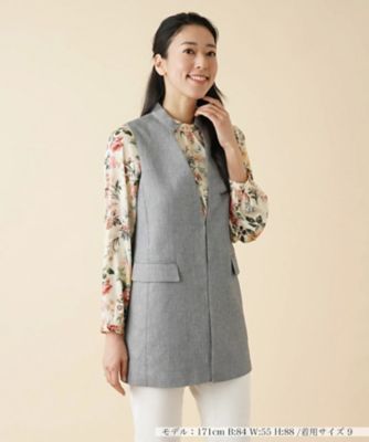 ＜Leilian (Women)＞ロングベスト【ＲＯＣＨＡＳ　Ｐｒｅｍｉｅｒｅ】