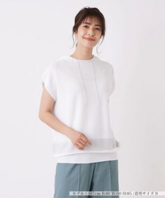 ＜Leilian (Women)＞フード付きニットプルオーバー【ＬＥ　ＴＲＩＣＯＴ　ＰＥＲＵＧＩＡ】