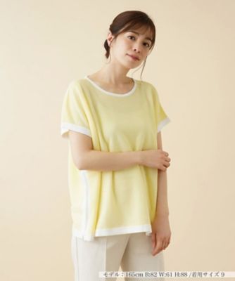 ＜Leilian (Women)＞フレンチスリーブバイカラーニット