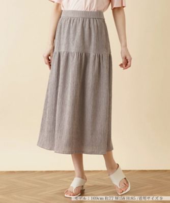 ＜Leilian (Women)＞ギャザーロングスカート