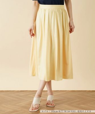 ＜Leilian (Women)＞ギャザーフレアスカート【ｍｙ　Ｐｅｒｆｅｃｔ　ｗａｒｄｒｏｂｅ】