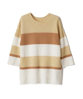 ＜Leilian (Women)＞グラデーションボーダーニット【Ｌｅｉｌｉａｎ　ｔｈｅ　Ｗｅｅｋ】
