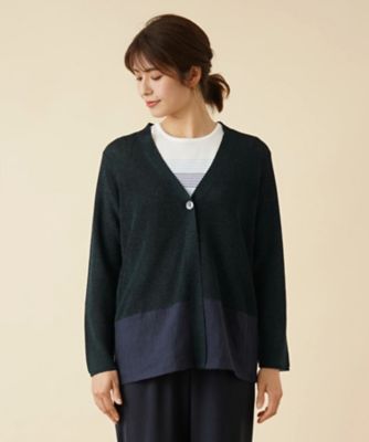 ラメVネックカーディガン | Leilian (Women)/レリアン | 三越