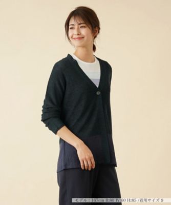 ＜Leilian (Women)＞ラメＶネックカーディガン