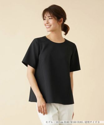 【SALE】Leilian (Women)/レリアン クルーネックブラウス【Leilian:EZUMI】99クロ トップス【三越伊勢丹/公式】