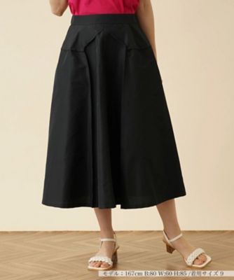 【SALE】Leilian (Women)/レリアン プリーツミディスカート【Leilian:EZUMI】99クロ ロングスカート【三越伊勢丹/公式】