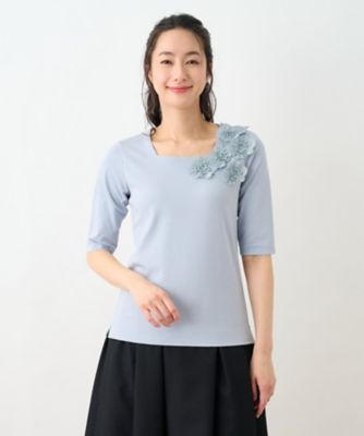 ＜Leilian (Women)＞フラワーモチーフカットソー