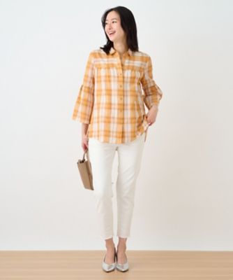 チェックチュニックブラウス | Leilian (Women)/レリアン | 三越