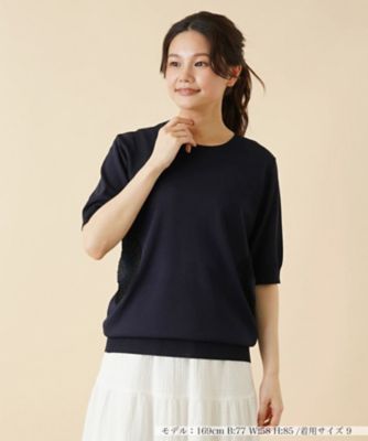 ＜Leilian (Women)＞サイドモチーフクルーネックニット【Ｌｅｉｌｉａｎ：ＥＺＵＭＩ】