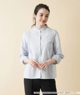 ＜Leilian (Women)＞バンドカラーブラウス【ＲＯＣＨＡＳ　Ｐｒｅｍｉｅｒｅ】