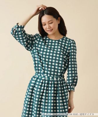 ＜Leilian (Women)＞ギンガムチェックブラウス