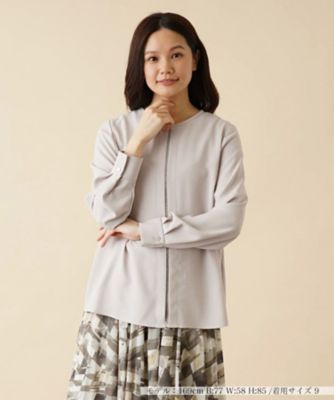 ＜Leilian (Women)＞【タウンエレガンス】洗えるフロントラインブラウス