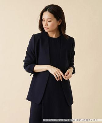 ＜Leilian (Women)＞Ｖネックノーカラージャケット