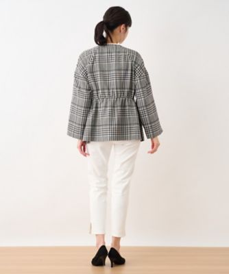 チェックノーカラージャケット【Leilian the Week