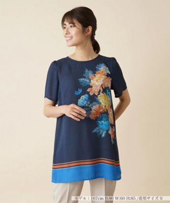 Leilian (Women)/レリアン フラワーチュニックブラウス