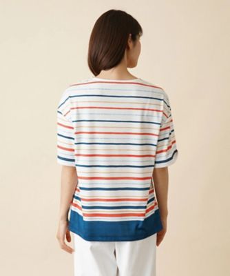 昨年購入・定価33,000円★レリアン Leilian ボーダー織 カットソー9 配色ボーダーカットソー | Leilian (Women)/レリアン | 三越伊勢丹