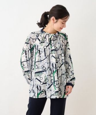 ＜Leilian (Women)＞プリントオーバーブラウス【Ｌｅｉｌｉａｎ　ｔｈｅ　Ｗｅｅｋ】