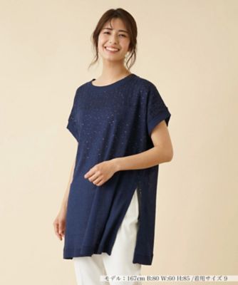 ＜Leilian (Women)＞スパンコールニットチュニック