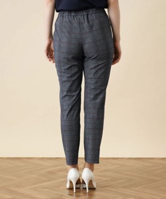 チェックテーパードパンツ
