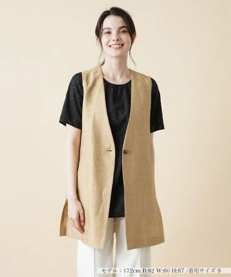 ＜Leilian (Women)＞Ｖネックロングベスト