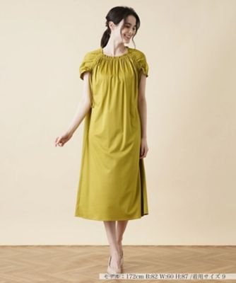 シャーリングギャザーワンピース【Ｌｅｉｌｉａｎ　ＷＨＩＴＥ　ＬＡＢＥＬ】