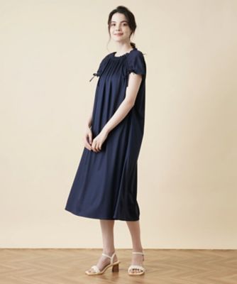 シャーリングギャザーワンピース【Ｌｅｉｌｉａｎ　ＷＨＩＴＥ　ＬＡＢＥＬ】