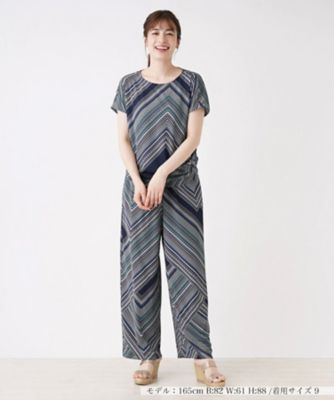 プリントワイドストレートパンツ