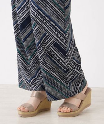 プリントワイドストレートパンツ