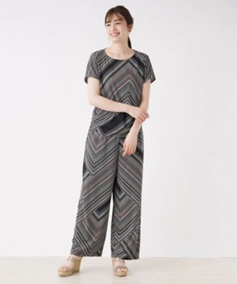 プリントワイドストレートパンツ