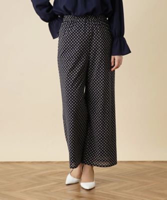 ＜Leilian (Women)＞総柄ワイドパンツ