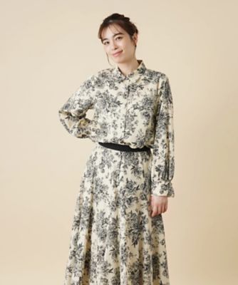 ハ*ノ様 【タグ付き美品】レリアン プラスハウス ボタニカルフラワーブラウス 1 店舗人気】ボタニカル柄ブラウス|レリアン プラスハウス