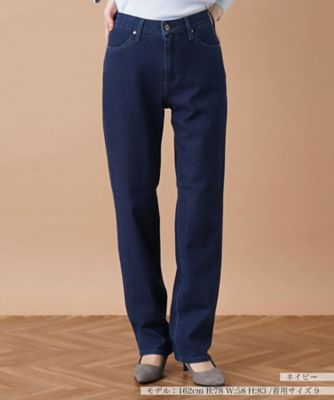 ＜Leilian (Women)＞ストレッチストレートデニムパンツ【Ｌ　ＪＥＡＮＳ】