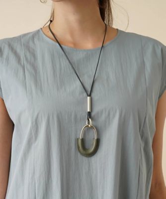 ＜Leilian (Women)＞異素材オーバルネックレス