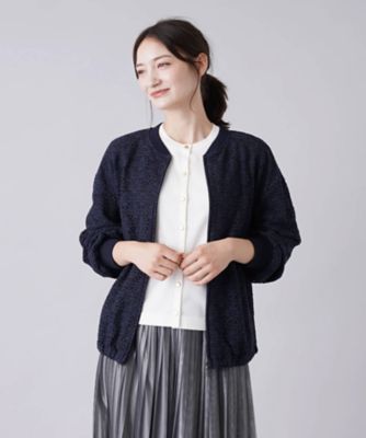 ＜Leilian (Women)＞ジップアップレースブルゾン